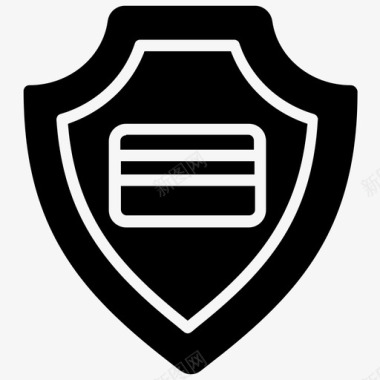 公共标识安全卡安全信用卡安全借记保护图标