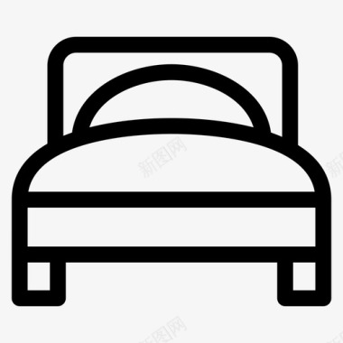 床床卧室家具图标
