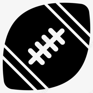 运动种类标志橄榄球美式足球橄榄球器材图标