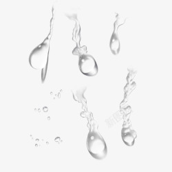 水滴2设计  水雨滴冰气泡油素材
