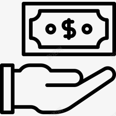 火焰美元图标货币美元金融图标