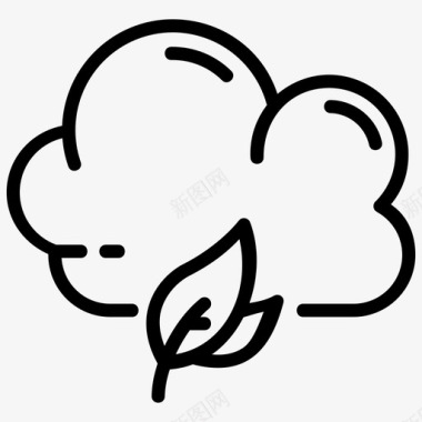 云服务器臭氧云叶图标