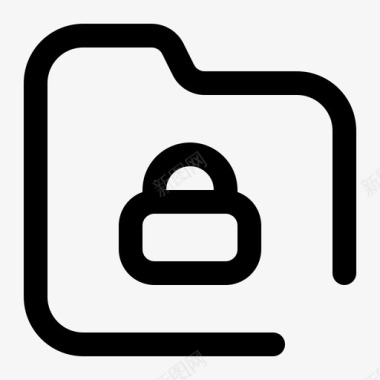公共标识安全文件夹锁定密码安全图标