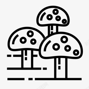 自然蘑菇真菌自然图标