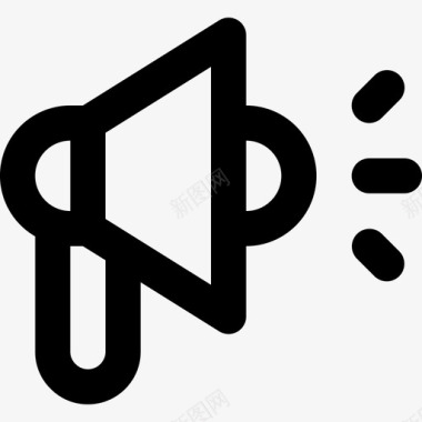 促销标识促销扩音器数字营销图标