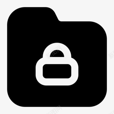 公共标识安全文件夹锁定密码保护图标