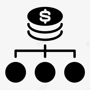 泼墨风格预算货币管理图标