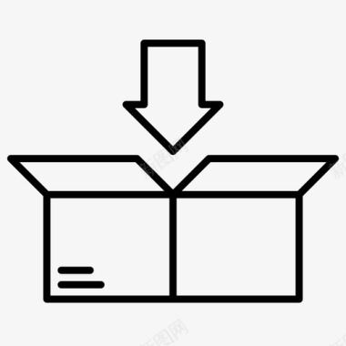 商务运输装箱货物图标
