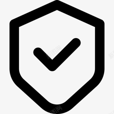 公共标识安全盾牌防御防护图标