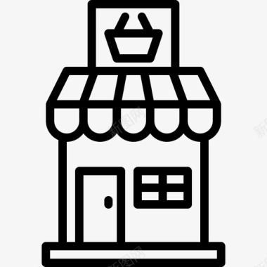购物排行榜商店建筑商业图标