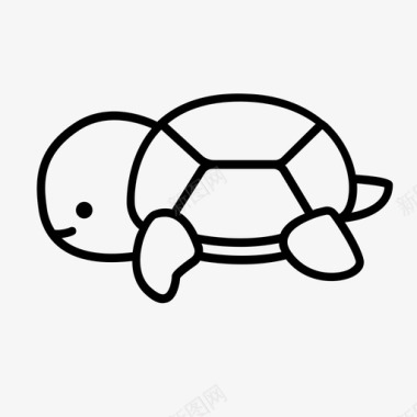 矢量可爱海龟动物小海龟图标