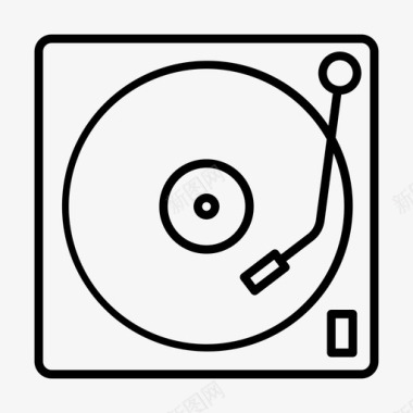 唱片机音乐复古图标