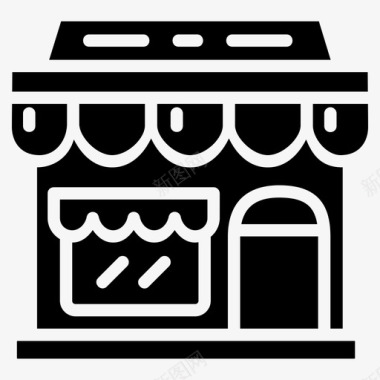 购物排行榜商店建筑市场图标