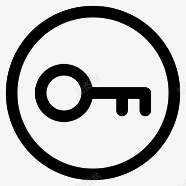公共标识安全密钥密码安全性图标