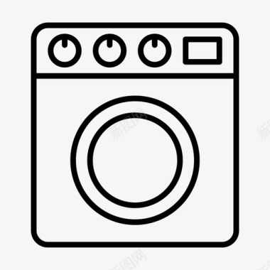 洗衣图标洗衣机清洁家务图标