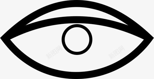 传感器眼睛美丽的眼睛眼影图标