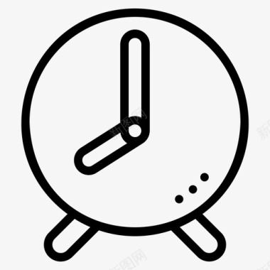 简单水墨时钟时间用户界面图标