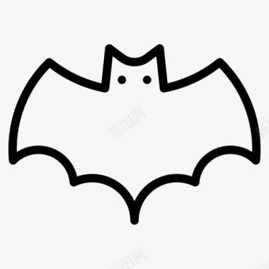 幽灵蝙蝠万圣节恐怖图标
