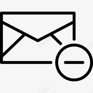 垃圾删除图标删除电子邮件通讯信息图标