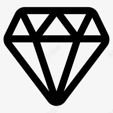 钻石透明魅力图标