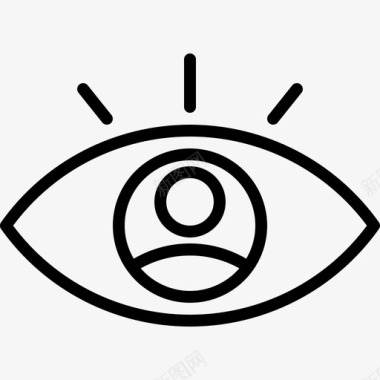 火焰人眼睛人目标图标