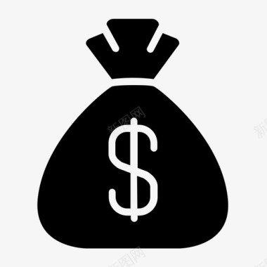 火焰美元图标金钱现金货币图标