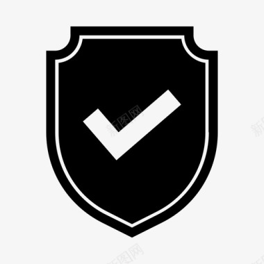 公共标识安全保护复选标记防御图标