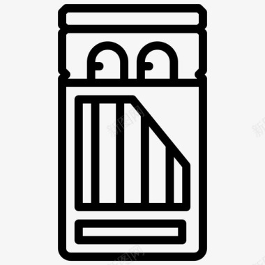 中秋节包装素材箱式笔办公室包装图标