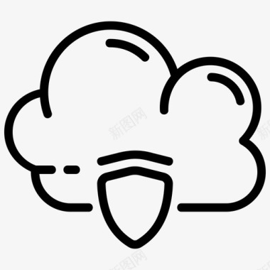 公共标识安全云保护在线安全图标