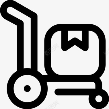 中秋节包装素材手推车包装运输图标