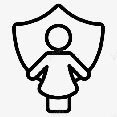 妇女节促销保护护理安全图标