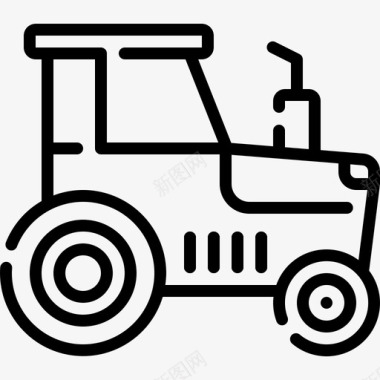 农业拖拉机农业农场图标