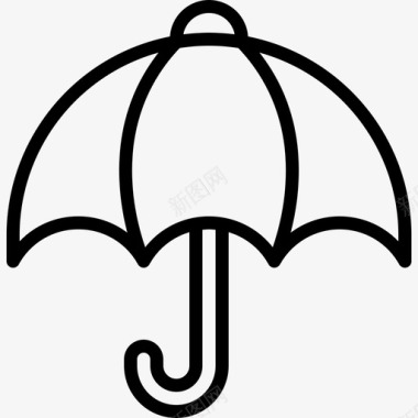 下雨伞保险保护图标