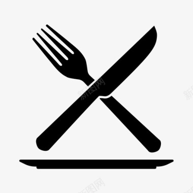 无毒餐具餐厅餐具叉子图标