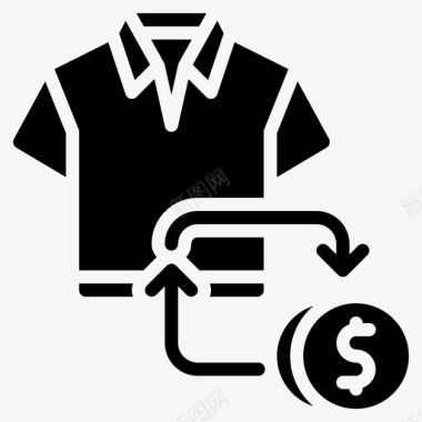 火焰美元图标退款硬币美元图标