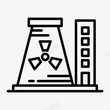 发电发电厂能源工业图标
