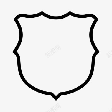 公共标识安全盾防御保护图标