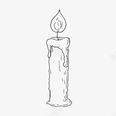 神秘蜡烛火火焰图标