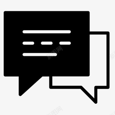 泼墨风格聊天交流交谈图标