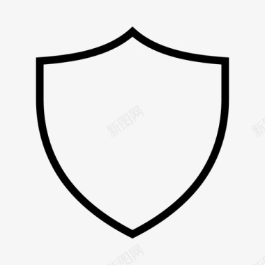 公共标识安全盾防御保护图标