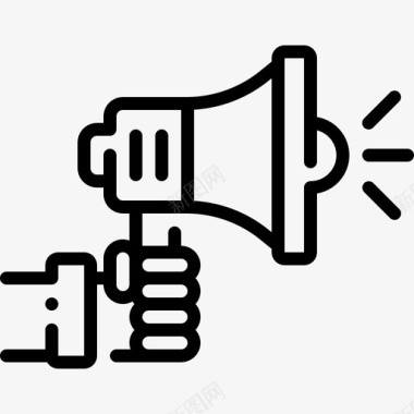 数字免扣图片推广数字营销扩音器图标