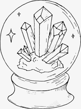 神秘魔法球水晶吉普赛图标