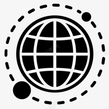 立体素材全球通讯网络图标