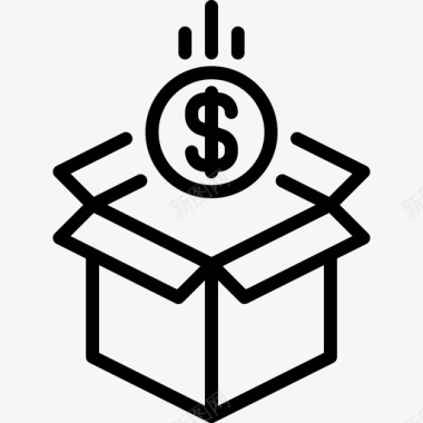 小吃盒子盒子慈善硬币图标