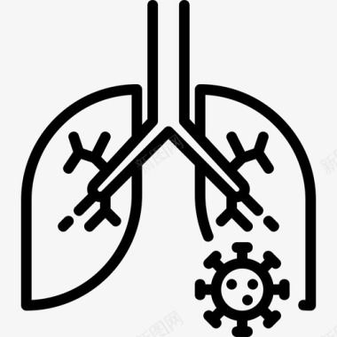 预防肺炎肺炎冠状病毒疾病图标