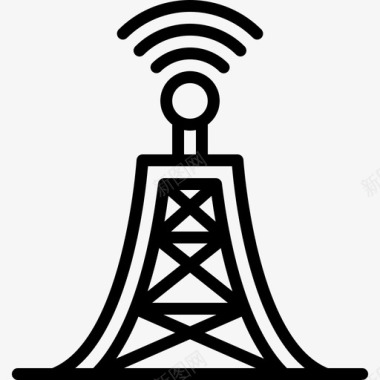 通信铁塔信号通信频率图标