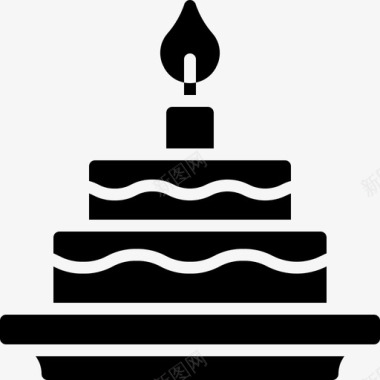 食品和餐厅生日蛋糕面包房甜点图标