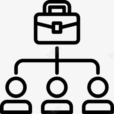 六边形组合层次工作包投资组合图标