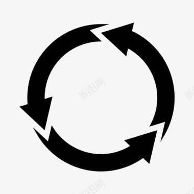 有机薄荷回收箭头清洁图标