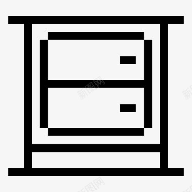 像素图标橱柜柜子家具图标